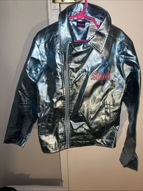 Kids Metallic Blue Stitch Jacket - Girls Size 10/12